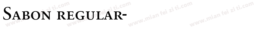 Sabon regular字体转换